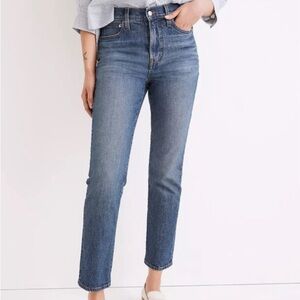 Madewell High Rise Blue Jeans The Perfect Vintage Straight Denim size 23